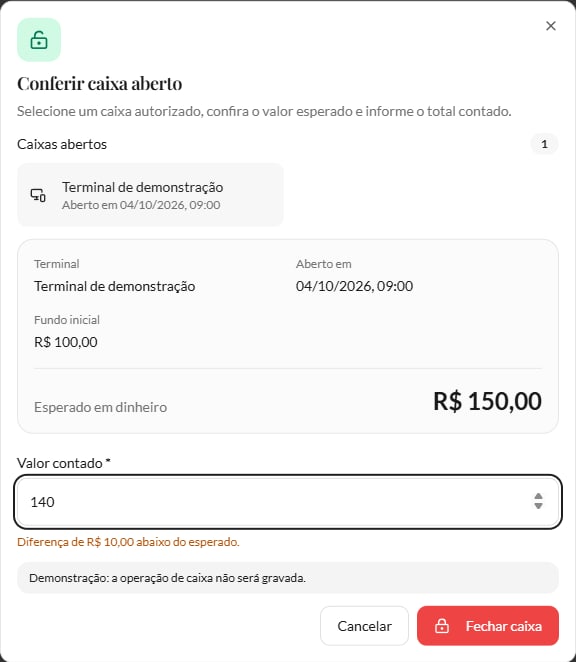 Esperado150 e contado140